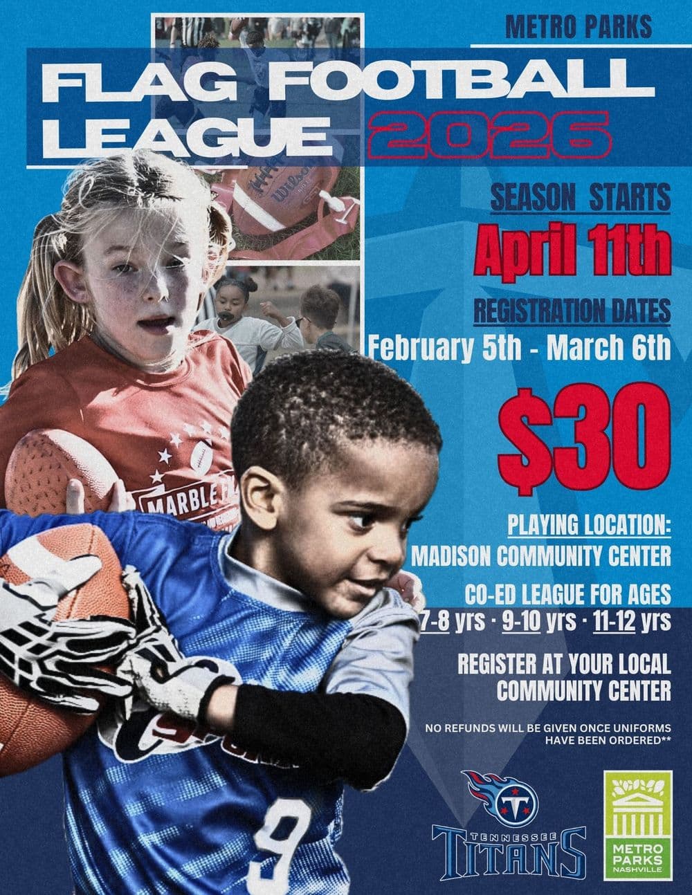 Metro Parks Jr. Flag Football League league photo 2